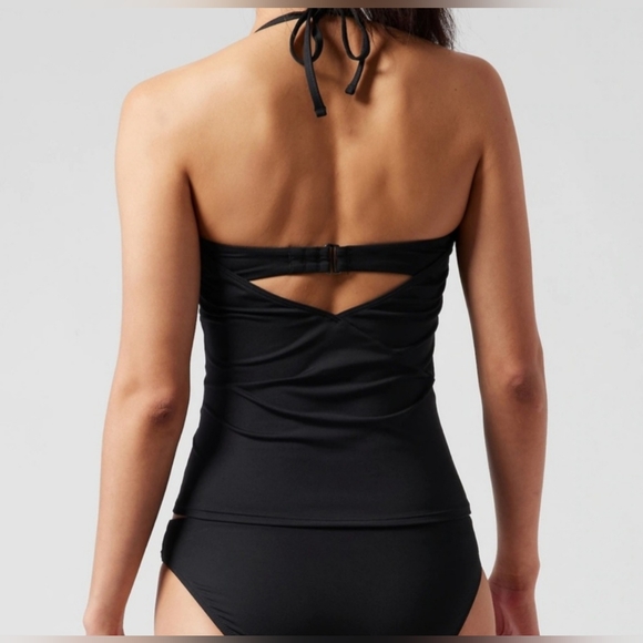 Athleta Hampton Bra Cup Tankini Top Black Swim Sz 40 D/DD - Picture 2 of 3